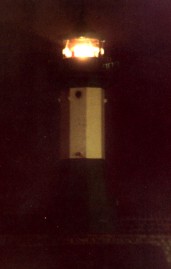 starboard pier light Sassnitz in the night