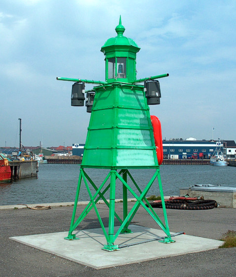 green pier light Esbjerg