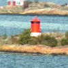 to the lighthouse Oskarshamn rock island