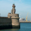 to the pier light Zeebrugge