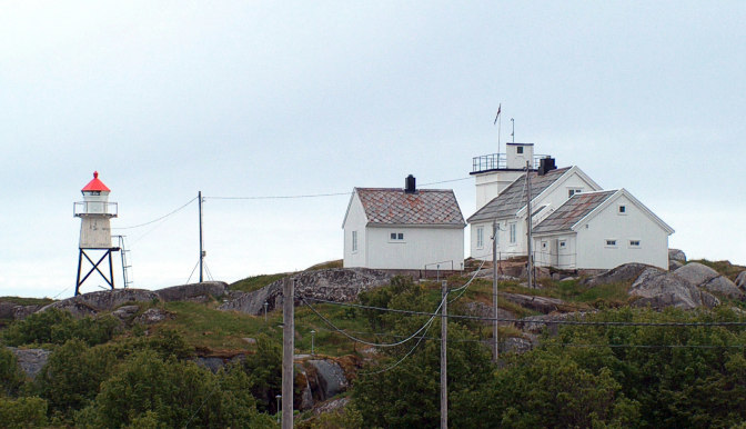 old and new lighthouse Henningsvær
