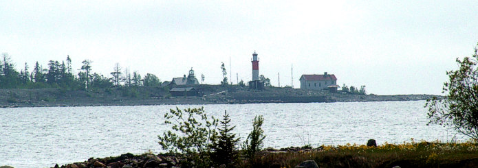 old and new lighthouse Gåsören