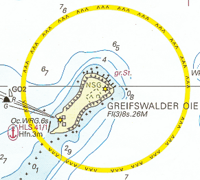 section of an old nautical chart